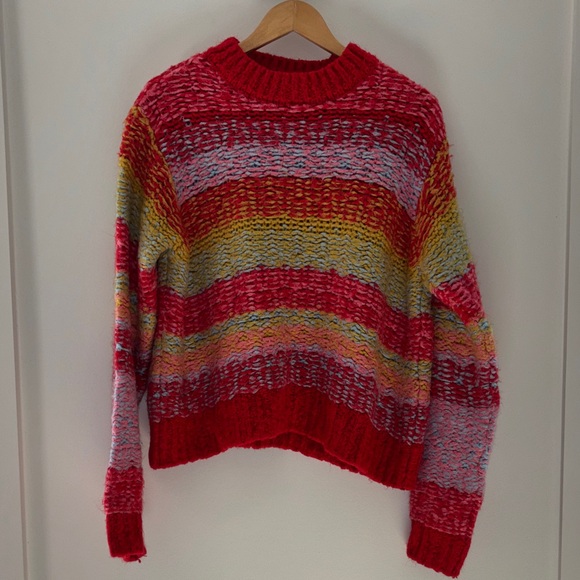 Multicolor Striped Women's Sweater - Picture 1 of 2